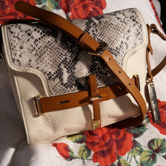 Vince Camuto Handbags - Vince Camuto " MAX" Leather & Snake Crossbody